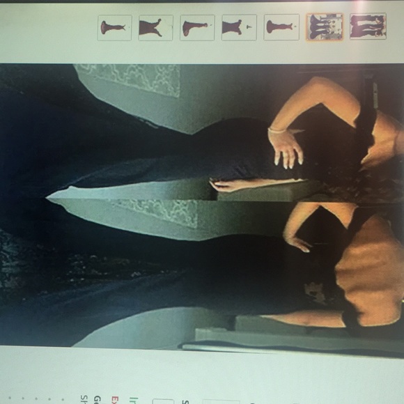 Navy Blue lace mermaid dress bridesmaid/party gown - Picture 4 of 4